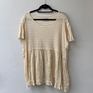 Oversized Urban Outfitters Smocked Babydoll Tee
